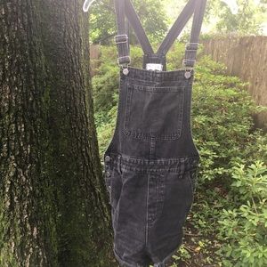 Madewell denim short overalls